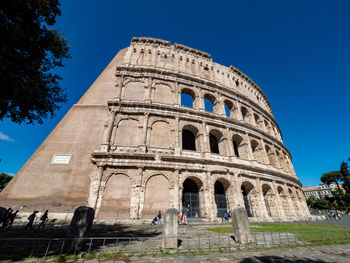 View of historical building against blue sky