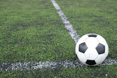 Soccer ball on field