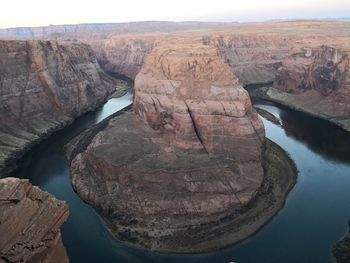 Scenic view of rock formation against sky