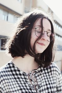 Portrait of beautiful young woman