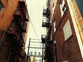 Low angle view of buildings in city