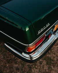 High angle view of vintage car