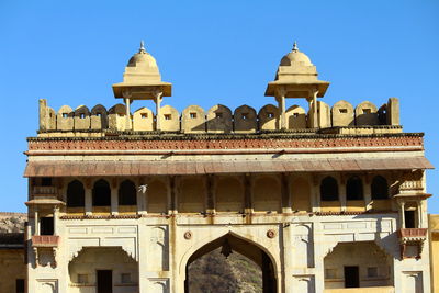 Low angle view of historical building against sky