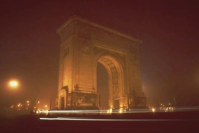 View of illuminated building at night