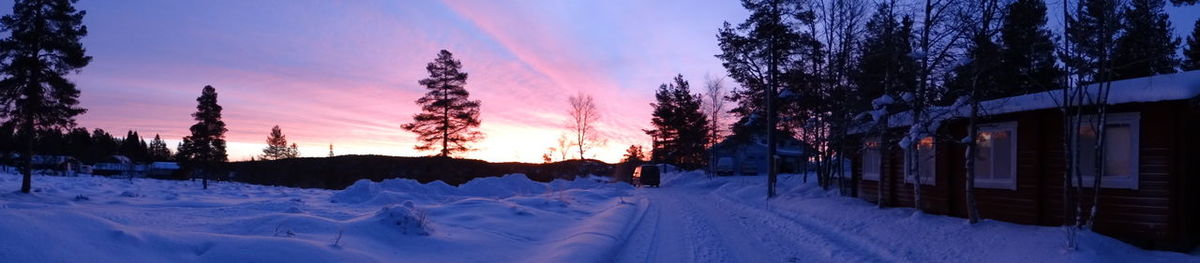 Scenic view of snow covered landscape