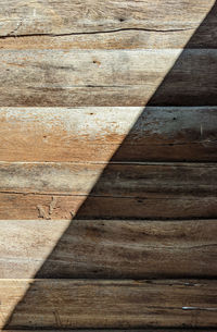 Full frame shot of wooden boardwalk