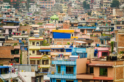 High angle view of cityscape