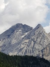 Low angle view of mountain against sky