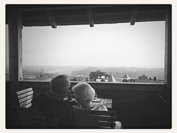 Man sitting on bench