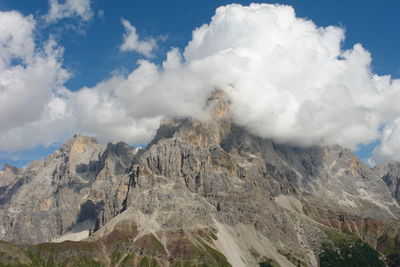 Panoramic view of rocky mountains against sky