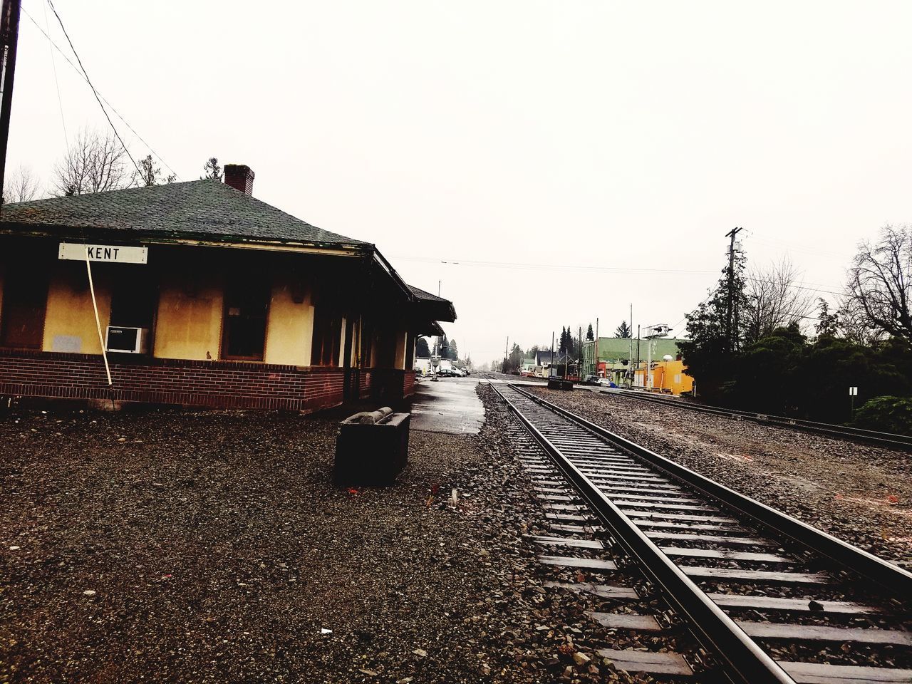 RAILROAD TRACK AGAINST SKY