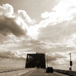 Road against cloudy sky