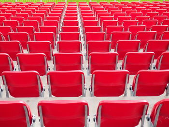 Full frame shot of empty chairs