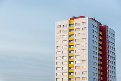 Low angle view of building against clear sky