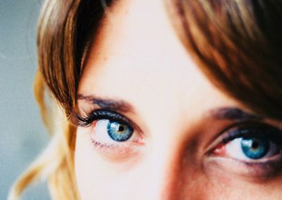 Close-up portrait of woman