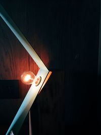Close-up of illuminated light bulb
