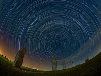 Low angle view of star field against sky at night