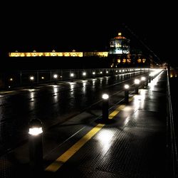 Illuminated city at night