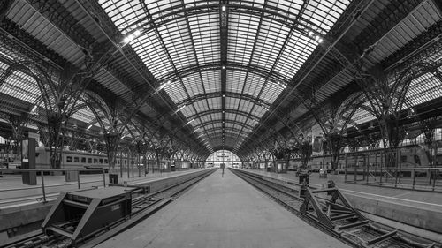 View of railroad station platform