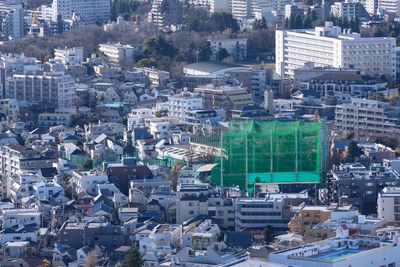 High angle view of cityscape