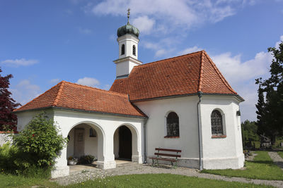 Low angle view of church against sky