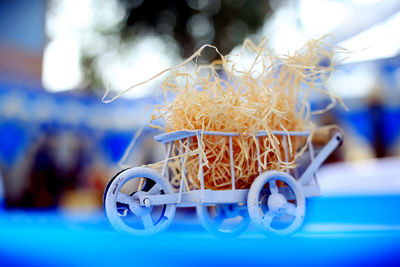 Close-up of decoration on table