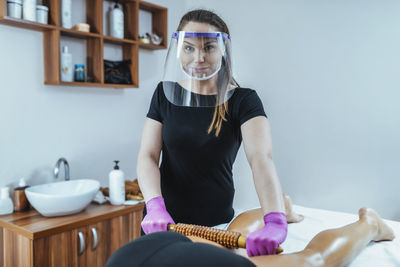 Madero massage therapist uses personal protective equipment from coronavirus 