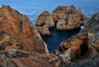 Rock formations on sea shore