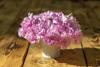 Close-up of flowers on table