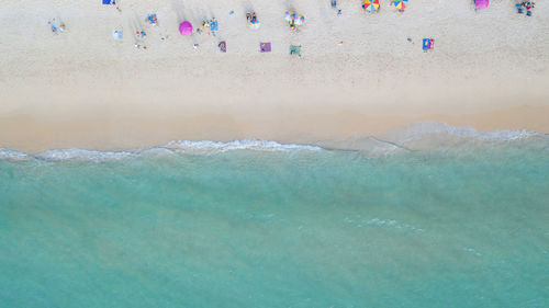 High angle view of beach