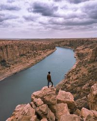 Boy on the cliff