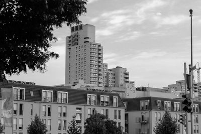 Low angle view of buildings against sky