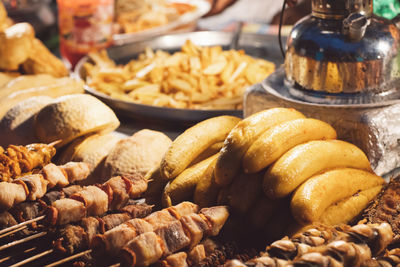 Close-up of food for sale at market