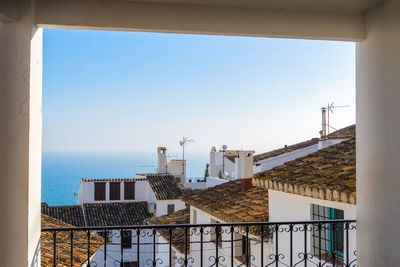 Streets and houses in the mediterranean town of altea,  alicante - spain.