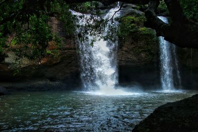 River flowing through rocks