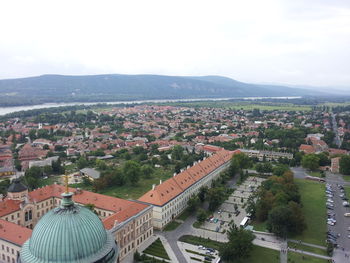 High angle shot of townscape