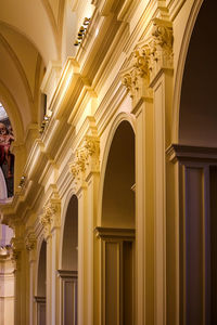 Low angle view of illuminated ceiling in building