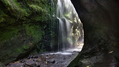 Scenic view of waterfall