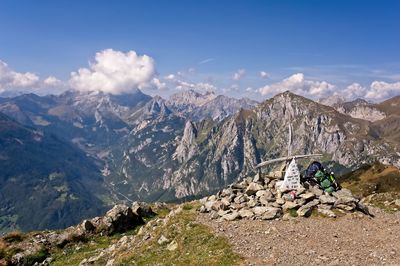 Scenic view of mountain against sky