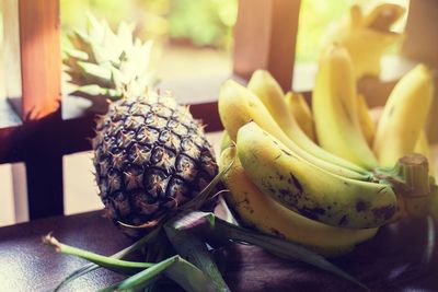 Close-up of fruits on table