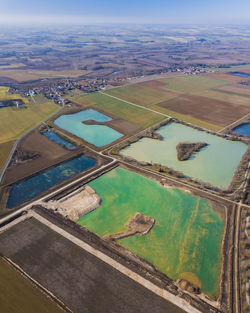 Aerial view of agricultural field