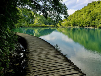 Plitvice blue lake in croatia