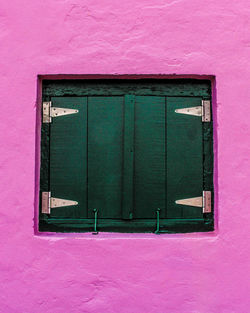 Close-up of pink window