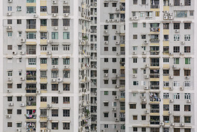 Low angle view of buildings in city