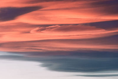 Low angle view of sky during sunset