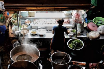 Man working in kitchen