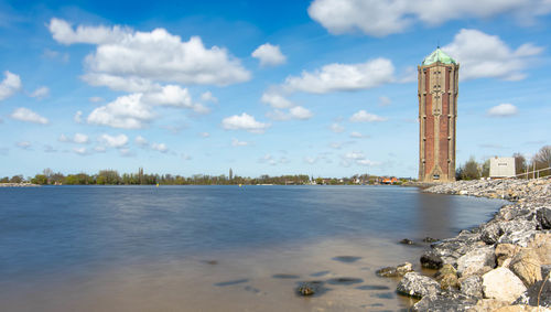 Striking water tower in aalsmeer near the westeindserplassen