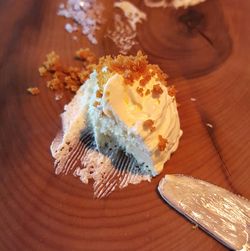 Close-up of food on wooden table