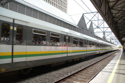 Train at railroad station