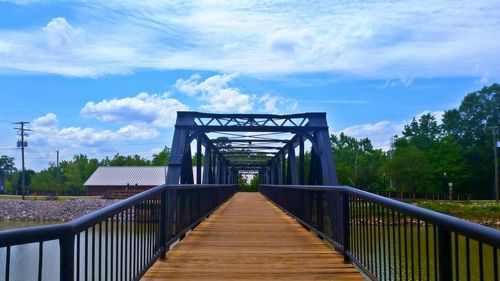 Footbridge over river